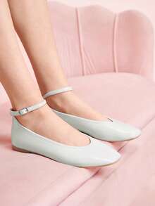 CUCCOO DOLLMOD Women's Buckle Design Casual Commuter Versatile Fashion Shoes - White - View 1