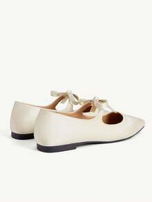 CUCCOO CHICEST Spring-Autumn New Buckle Detail Solid Color Pointed Toe Casual Comfortable Flat Shoes Spring Shoes Spring Break Easter Valentine's Day Elegant Shoes - Light apricot - View 10