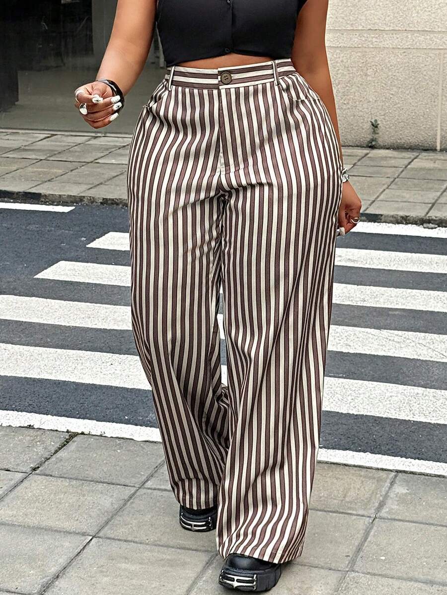 Maweii Pantalones de traje de alta calidad, elegantes, versátiles y casuales para talla grande - Multicolor - Ver 1