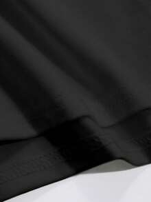 DAZY Women's Basic Solid Color Short Sleeve T-Shirt, Spring/Summer - Black - View 4