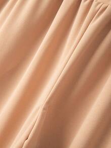 GlowEve CURVE Quần ống loe cạp cao, tôn dáng, thời trang dành cho nữ, màu trơn thanh lịch, cỡ lớn. - màu nâu - Xem 5