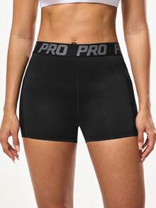 Seamluxe SHEIN Sport 女士运动短裤，桑拿塑身运动短裤 - 黑色 - 查看 4