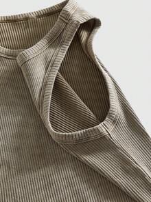 ROMWE MEN Street Life Áo tank top nam mùa hè dáng ôm, chất liệu gân sọc, dây mảnh, tạo dáng tôn vóc dáng. - Hồng - Xem 12