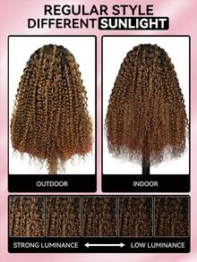 QUICK WEAR 9am Hair Store Wear Go Half Wig Pre-Styled Water Wave Ombre Brown Wig With Black Roots Flexible Fit 3 In 1 Half Wig With Drawstring Natural Hairline Seamless Beginner Friendly Wear And Go Glueless Human Hair Wig Pre-Plucked Hairline 180% Density 16-28 - S1B/4/30A - View 11