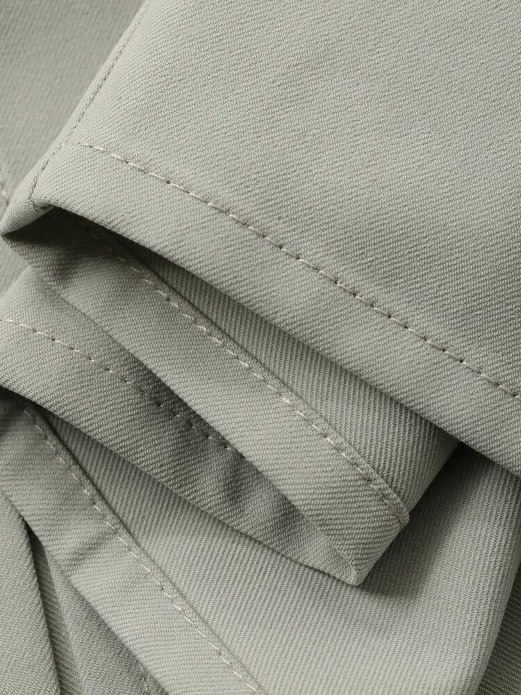 Women's Elegant Solid Color V-Neck Pleated Sleeveless Mid-Length Dress, Summer Wedding Guest Dress Sundress