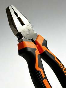 1PC High Carbon Steel Durable Anti Rust Multi Functional Wire Cutting Stripping Pliers Wire Cutters For Electricians Craftsmen Mechanical Maintenance Gardening Pruning Tools DIY Home Improvement Professional Electrical Work - Black - View 2