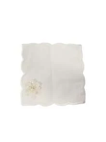 Cirelle 1pc Linen Beaded Flower Coaster – Decorative Handmade Placemat, Heat-Resistant Table Protector For Coffee, Tea & Guest Serving, Charming Housewarming & Bridal Gift - Multicolor - View 5