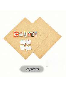 1pc 11.8-Inch Square Frameless Cork Board With Adhesive Backing, Decoration Board For Photo Wall Display And Announcement, Board, Cork Board, Room Decor, Bulletin Board, Classroom, Pin Board, Office Decor, Vision Board, Calendar Board, Bedroom Decor,Fall Decor - Brown - View 15