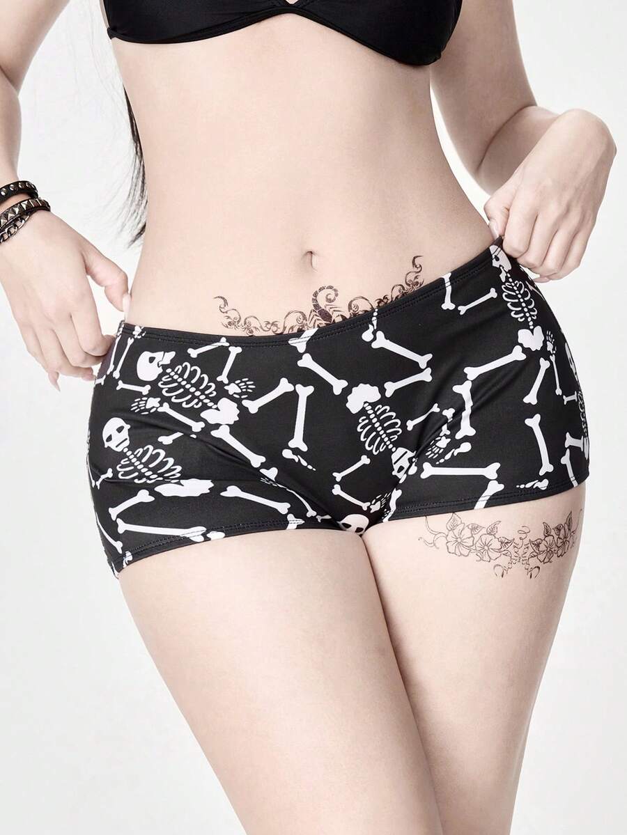 ROMWE Women's Gothic Skull Print Hipster Panties - Multicolor - View 1
