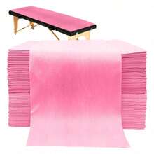 100PCS Disposable Massage Table Sheets, Pink Spa Bed Covers For Esthetician, Spa, Waxing, Lash, Tattoo, Salon Table, 31" X 71" (Pink) - Multicolor - View 6