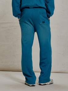 Loose Fitting Elasticated Drawstring Waistband Washed Jogger Sweat Bottoms Tracksuit Co Ord Pants Only Essentials Spring&Summer - Blue - View 4
