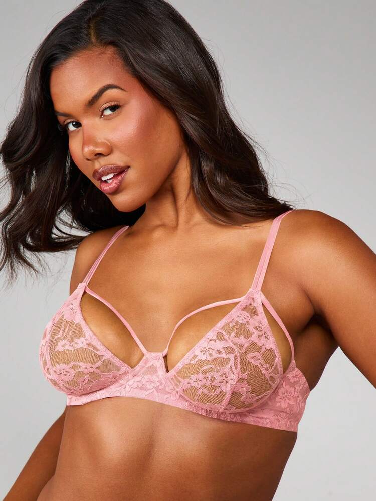 MISSGUIDED Lace Bralette With Underwire Support And Strappy Details For Intimate Comfort And Feminine Appeal