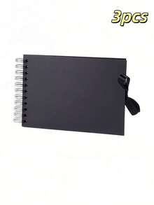 1pc/3pcs A5 Set Photo Album, Scrapbook, Creative Bow Doodle Pages, Collectible Commemorative Album Set - Multicolor - View 7