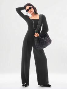 GLOWMODE FeatherFit™-Air 防晒工作服，方领露背阔腿长袖连体衣，带拇指孔，日常休闲穿着，可拆卸胸垫