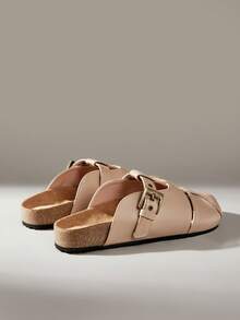 Solecia 女士休闲百搭通勤平底鞋 - 杏色 - 查看 4