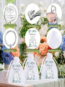 5/30/60件装多功能指甲钳，便携式开瓶器，指甲钳，钥匙扣，新娘结婚礼物 - 彩色 - 查看 5