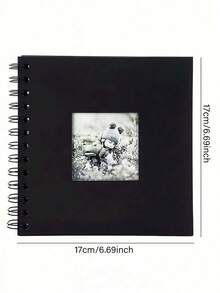 1pc/3pcs, Scrapbook Photo Album With Black Inner Cowhide Paper Pages, 7x7 Inches, 20 Pages, DIY Notebook, Wedding Anniversary Memory, Travel, Guest, Christmas, Gift Giving, Message Book, Birthday, Valentine's Day Gift - Multicolor - View 2