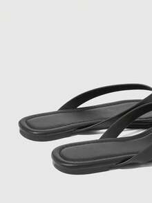 HighSole 夏季休闲百搭人字拖 - 黑色 - 查看 5