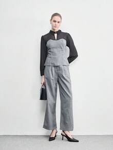 CUCCOO BIZCHIC 简约纯色露跟女式高跟鞋，休闲通勤两相宜，圣诞节必备 - 純黑色 - 查看 6