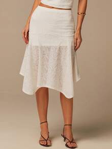 COSMINA 无袖上衣和裙子套装，优雅女士套装，复古图案，针织弹力提花面料，夏季度假休闲套装，浅杏色套装，情人节套装，海滩度假套装，日常穿着 - 杏色 - 查看 2