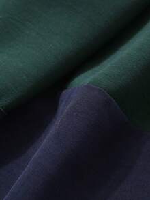 DAZY 女士宽松拼接中长圆领连衣裙，春夏款 - 彩色 - 查看 7