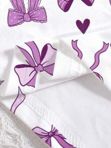 1pc Girls Digital Print Round Neck Short Sleeve T-Shirt, Spring/Summer - Multicolor - View 4