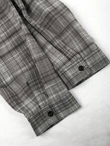 Franclia Plus Size Women 3-Piece Set: Casual Elegant Plaid Shirt + Vest + Cycling Shorts - Multicolor - View 3