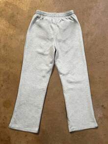 Manfinity Dauomo Men Bottoms,Men's Casual Basic Trousers With Plum Blossom Print. Boyfriend Gift, Loose And Casual Street Style Cool American Retro 2026 Autumn/Winter New Men's Sweatpants,A Gift For Him - Grey - View 2