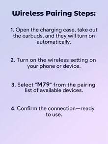 Teckwe Purple LED Display Clip-On Earphones, Sound-Proof, Long-Wearing Comfort, Open-Ear Sports Design, Wireless Earbuds With Voice Call Support, Valentine's Day Gift - one-size - View 9