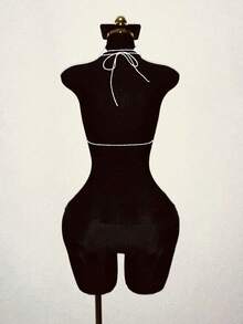 EgrlEra Women's Rhinestone Fishnet Tank Top, Sexy Sheer Sparkly, Suitable For Holiday Party - White - View 2