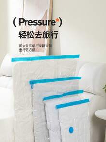 真空压缩袋、真空收纳袋、密封袋、手动气泵、衣物收纳袋、旅行压缩袋、家用行李袋、真空袋、衣物收纳袋、旅行、收纳袋、旅行配件、旅行整理袋、节省居家收纳空间、旅行收纳挂式衣物袋,适用于床上用品、衣物、返校用品、礼品、必备收纳物品 - 彩色 - 查看 4