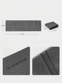 GLOWMODE Zen Fold Soft Lightweight Double-Sided Anti-Slip Foldable Yoga Mat Studio Gym Daily Active Wear - Grey - View 7
