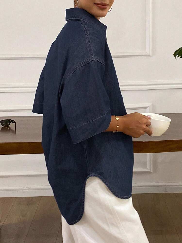 Women's Casual Loose Fit Raw Denim Jacket, New Autumn Collection