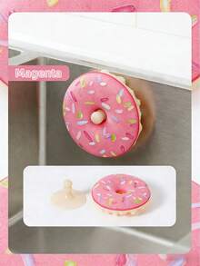 Joivida 1 cái/3 cái Miếng bọt biển hình bánh rán, Bàn chải rửa chén có giác hút, Miếng bọt biển/miếng cọ rửa chén, Dùng để làm sạch nhà bếp, Vải bột gỗ dày, Tạo nhiều bọt và có khả năng làm sạch mạnh mẽ. - Nhiều màu - Xem 8