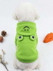 PETSIN 1pc Animal Cosplay Costume Hoodie, Suitable For Dogs And Cats To Wear Outdoors - Green - View 2