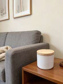 12pcs White Candle Tins, 4Oz Black Matte Candle Jars With Wood Grain Lids For Candle Making, Wick Holders, Wick Stickers For Candle Making, DIY Arts And Crafts, Small Item Storage - Multicolor - View 5