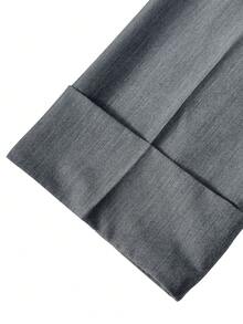 SHEIN Franclia Women's Versatile High-Waisted Tapered 7/8 Length Suit Pants With Belt - Light Grey - View 3