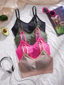 Eraneu 4件套时尚无背无钢圈文胸套装（女士款） - 彩色 - 查看 1