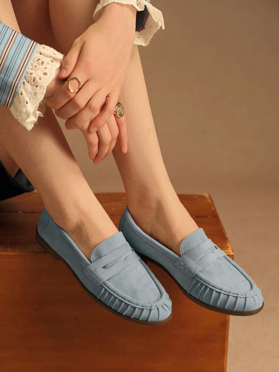 Rosivie Women's Casual Versatile Commuting Loafers Flats - Blue - View 1