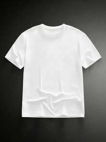 GENTILAND 男士休闲通勤时尚撞色印花T恤 - 白色 - 查看 3