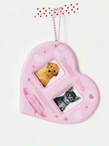 Joivida Cute Double Heart Photo Keychain | 1-Inch Durable Plastic Card Holder With Split Ring | Perfect CP Gift For Fans, Friends, Idol Lovers - Multicolor - View 10