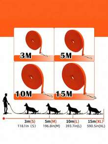 1 pieza Correa para perros resistente al agua y duradera de PVC, fácil mantenimiento, para perros pequeños, medianos y grandes, para paseos al aire libre en todo tipo de clima, suministros para mascotas, correa para perros resistente al agua - Naranja - Ver 8