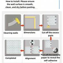 5pcs 3d Epoxy Resin Wall Stickers, Pu Self Kitchen And Bathroom High-Temperature Resistant Pet Tile Stickers And Wallpapers - Multicolor - View 5