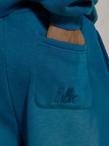 Loose Fitting Elasticated Drawstring Waistband Washed Jogger Sweat Bottoms Tracksuit Co Ord Pants Only Essentials Spring&Summer - Blue - View 5