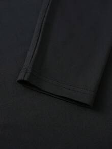 GymBeat Camiseta deportiva de manga larga con cuello alto y estampado gráfico, para hombre, color negro, para primavera/otoño - Multicolor - Ver 4