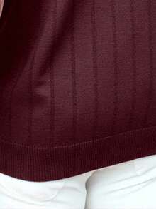 Manfinity Homme Áo thun nam tay ngắn cổ bẻ, kiểu dáng thường ngày, đa năng, phù hợp đi làm. - Màu Đỏ Sâu - Xem 5