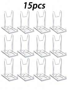 Transparenter Acryl Ausstellungsständer - Verstellbarer Mehrstufenhalter für Bücher, Geldbörsen, Kosmetik & Einzelhandelspräsentationen, stabiler PMMA moderner Bürodekoration, Party & Event Präsentation, langanhaltend elegantes Design - Transparent - Übersicht 12