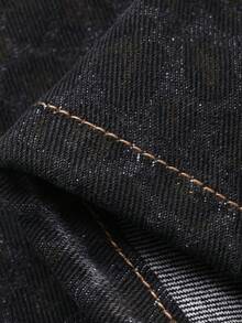 DAZY Women's Loose Fit All-Over Leopard Print Korean Style Casual Wide Leg Jeans