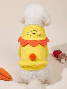 PETSIN 1pc Animal-Themed Cosplay Hooded Sweatshirt Suitable For Dogs And Cats To Wear Outdoors. - Yellow - View 2