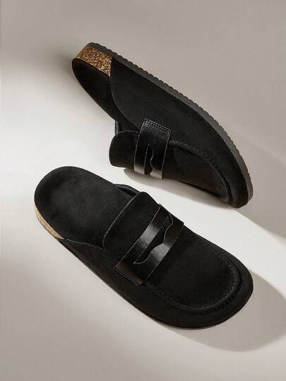 Solecia 女士经典黑色平底鞋，百搭休闲便鞋，适合通勤、约会、购物、旅行和居家穿着，圣诞节秋季新年假期